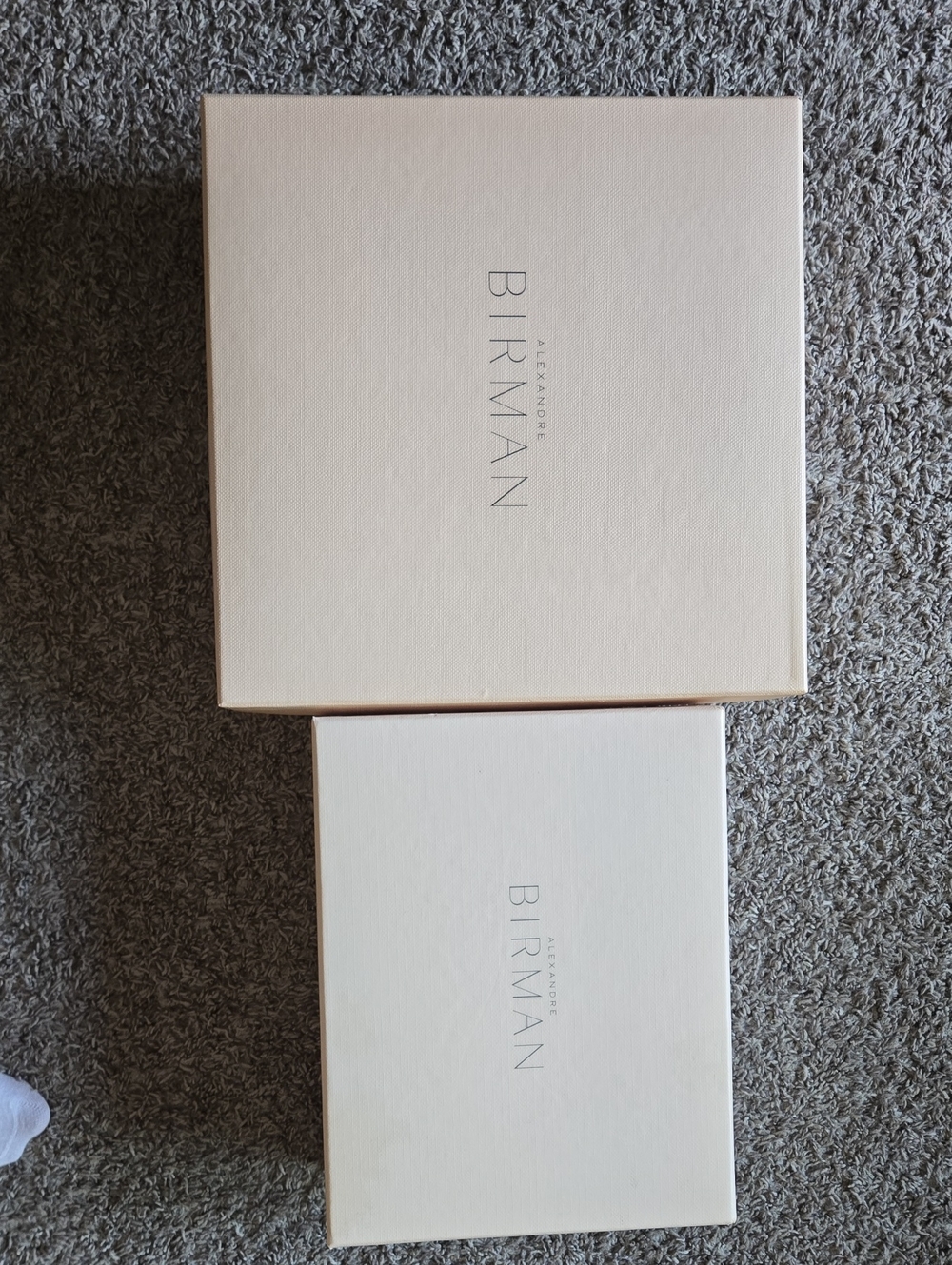 ALEXANDRE BIRMAN Empty Shoe Boxes LOT OF 2 Lorraine Astrid 37.5 38 Pink Tissue